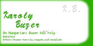 karoly buzer business card